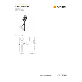 STEINEL Spot Garden SC dārza prožektors ar PIR sensoru un Bluetooth, GU10, 3000 K, antracīts — 058685