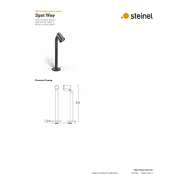 STEINEL Spot Way path light without sensor, GU10, 3000 K, anthracite — 068677