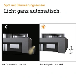 STEINEL Spot Way N path light with twilight switch, GU10, 3000 K, anthracite — 058678