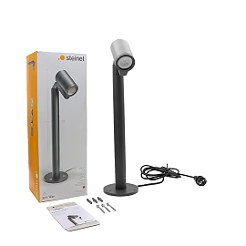 STEINEL Spot Way N path light with twilight switch, GU10, 3000 K, anthracite — 058678