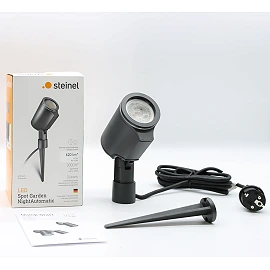 STEINEL Spot Garden N garden spotlight with twilight switch, GU10, 3000 K, anthracite — 058692