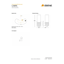 STEINEL L 260 S āra sienas sensorlampa, 703 lm, 3000 K, E27, nerūsējošais tērauds — 007874