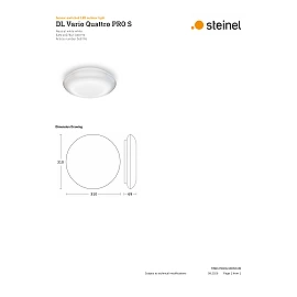 STEINEL DL Vario Quattro PRO S LED sensor ceiling light, 14 W, 1430 lm, 4000 K, white, IP54 — 068196