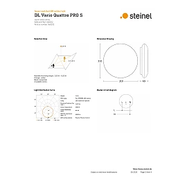 STEINEL DL Vario Quattro PRO S LED sensor ceiling light, 14 W, 1430 lm, 3000 K, white, IP54 — 068202