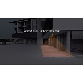STEINEL DL Vario Quattro PRO S LED sensor ceiling light, 14 W, 1430 lm, 3000 K, white, IP54 — 068202
