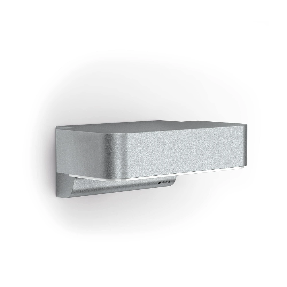 STEINEL L 800 SC LED outdoor sensor wall light, Bluetooth, 7.5 W, 466 lm, 3000 K, silver — 087555