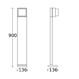 STEINEL GL 85 SC 900 LED garden sensor bollard, 9 W, 655 lm, 3000 K, 900 mm, anthracite — 078683