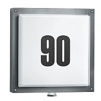 STEINEL L 690 S PMMA LED āra sensorlampa ar mājas numuru, 8,5 W, 700 lm, 3000 K, antracīta — 053000