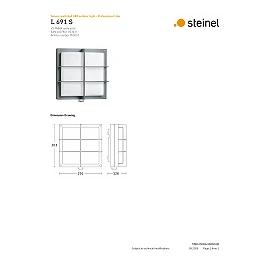STEINEL L 691 S PMMA LED outdoor sensor wall light with grid guard, 8.5 W, 576 lm, 3000 K, anthracite — 053031