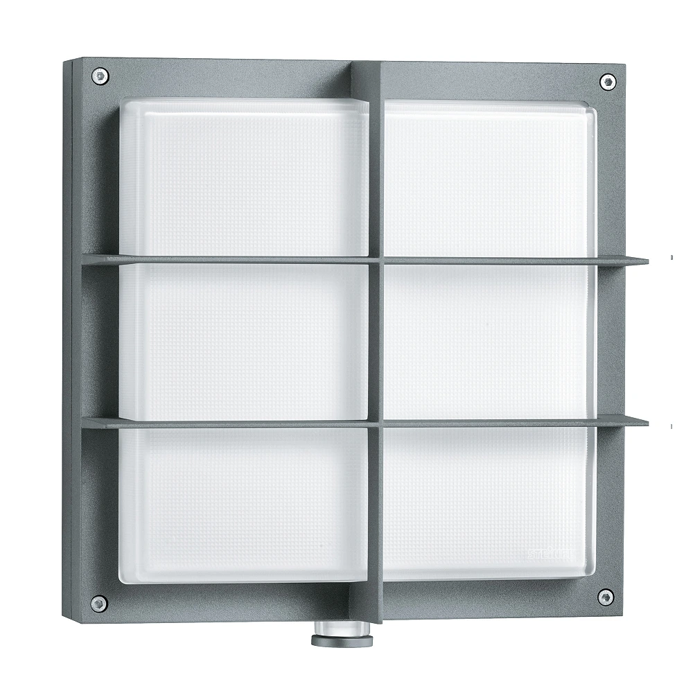 STEINEL L 691 S PMMA LED outdoor sensor wall light with grid guard, 8.5 W, 576 lm, 3000 K, anthracite — 053031