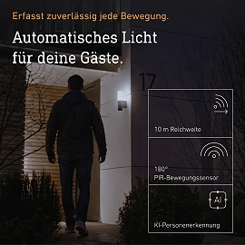 STEINEL L 625 CAM SC LED āra sensorlampa ar kameru, 14 W, 925 lm, 3000 K, antracīta — 092597