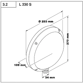 STEINEL L 330 S LED sensor wall light, 8.4 W, 815 lm, 3000 K, anthracite — 053079