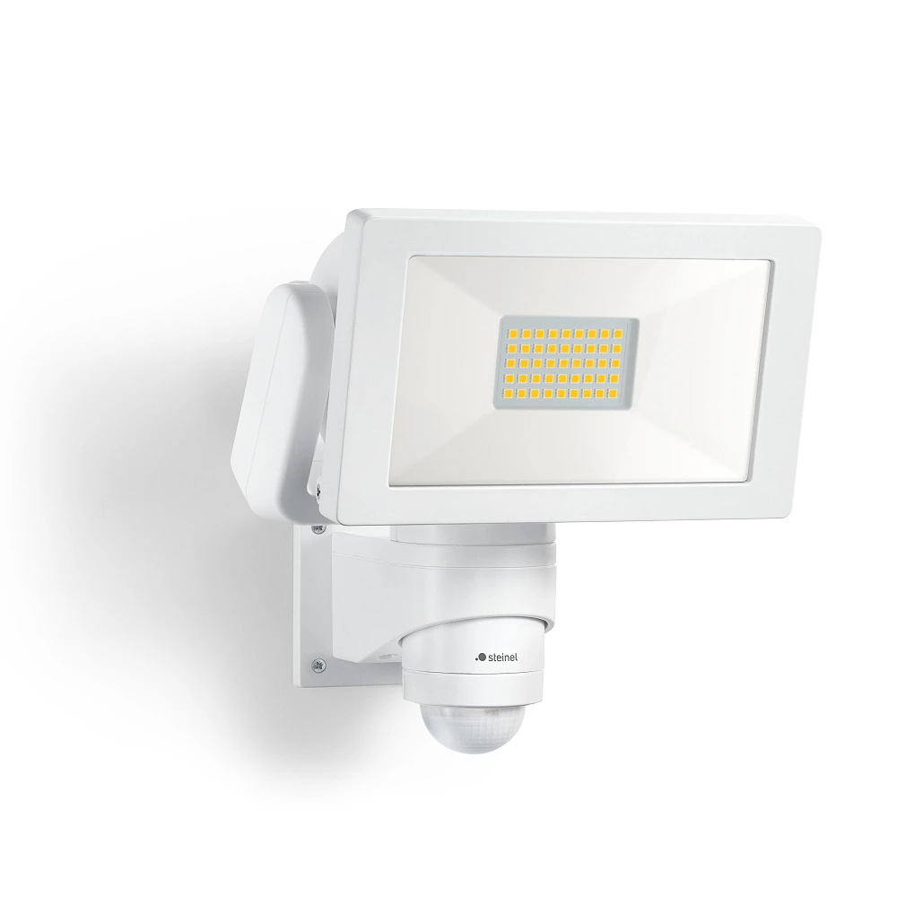 STEINEL LS 300 S LED outdoor floodlight with sensor, 29.5 W, 2704 lm, 4000 K, white — 067588