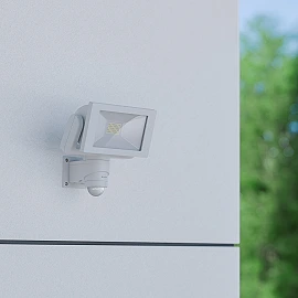 STEINEL LS 300 S LED outdoor floodlight with sensor, 29.5 W, 2704 lm, 4000 K, white — 067588
