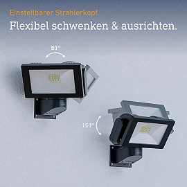 STEINEL LS 300 LED āra prožektors bez sensora, 29,5 W, 2704 lm, 4000 K, melns — 069230