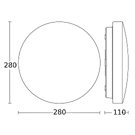 STEINEL RS 20 S LED sensor ceiling and wall light, 9.4 W, 942 lm, 3000 K, IP44, white — 079734