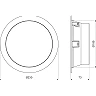 STEINEL RS PRO DL 200 SC LED iebūvējams gaismeklis, 17,3 W, līdz 2170 lm, 3CCT, HF sensors, Bluetooth, IP54 (telpas puse), balts — 085292