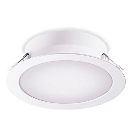 STEINEL RS PRO DL 200 SC recessed LED downlight, 17.3 W, up to 2170 lm, 3CCT, HF sensor, Bluetooth, IP54 (room side), white — 085292