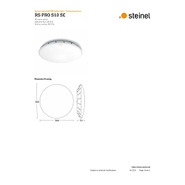 STEINEL RS PRO S10 SC PC LED sensor wall/ceiling light, Bluetooth, 9.1 W, 979 lm, 3000 K, IP20, silver/white — 081096