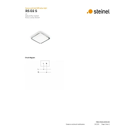 STEINEL RS D2 S LED sienas/griestu sensorlampa, 8,8 W, 886 lm, 3000 K, IP20, balta/tērauda — 052539