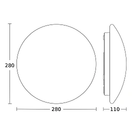 STEINEL RS PRO P1 LED wall/ceiling light without sensor, 8.3 W, 953 lm, 3000 K, IP54, white — 056056