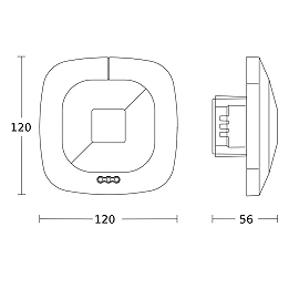 STEINEL HF 360 COM1 griestu klātbūtnes sensors, 360°, IP20, balts — 002800