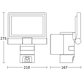 STEINEL XLED CAM 1 SC LED āra prožektors ar kameru un sensoru, Wi-Fi, 21 W, 2310 lm, 3000 K, IP44, antracīts — 065294
