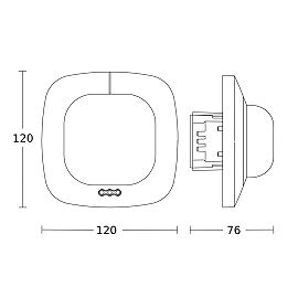 STEINEL IR Quattro 8m COM1 griestu klātbūtnes sensors, 360°, IP20, balts — 000349