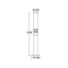 STEINEL GL 60 S LED stabiņa sensorlampa, 9,78 W, 781 lm, 3000 K, IP44, nerūsējošais tērauds — 007881