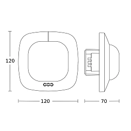 STEINEL IR Quattro HD 24m COM1 griestu klātbūtnes sensors, 360°, IP20, balts — 002794