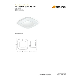 STEINEL IR Quattro SLIM XS 4m COM1 recessed ceiling presence sensor 360°, IP20, white (032951)