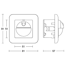 STEINEL IR 2180 UP ECO PIR sensorslēdzis, 180°, līdz 8 m, zemapmetuma, IP20, balts — 065003