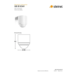 STEINEL MD IR N360 AP COM1 surface ceiling motion sensor 360°, Bluetooth Mesh, IP54, white (080006)