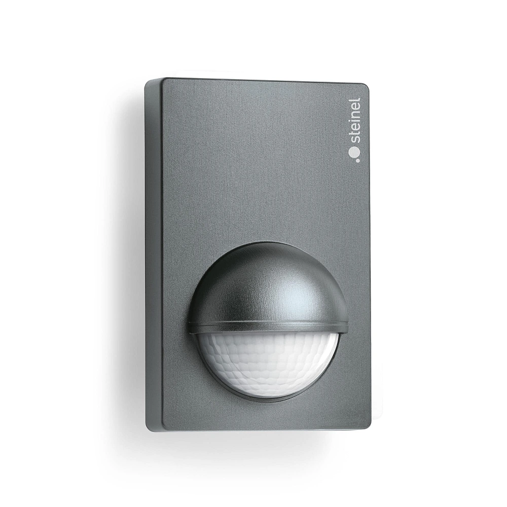 STEINEL IS 180-2 motion sensor, PIR, 180°, tangential r 5/12 m, IP54, anthracite — 034580