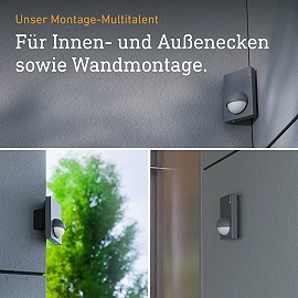 STEINEL IS 180-2 motion sensor, PIR, 180°, tangential r 5/12 m, IP54, anthracite — 034580