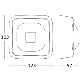 STEINEL HF 360-2 COM1 AP virsapmetuma klātbūtnes sensors, HF, 360°, Bluetooth Mesh, IP54, balts — 086763