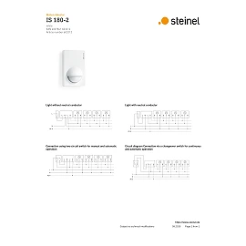 STEINEL IS 180-2 motion sensor, PIR, 180°, tangential r 5/12 m, IP54, white — 603212