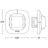STEINEL DUAL US COM1 UP ultraskaņas klātbūtnes sensors, 360°, 20 × 3 m, IP20, balts — 007843