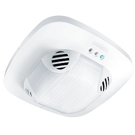 STEINEL DualTech COM1 UP ceiling presence sensor, PIR + ultrasonic, 360°, ultrasonic motion coverage up to Ø10 m, IP20, white — 007997
