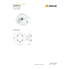 STEINEL DualTech COM2 UP ceiling presence sensor, PIR + ultrasonic, 360°, ultrasonic motion coverage up to Ø10 m, IP20, white — 008000