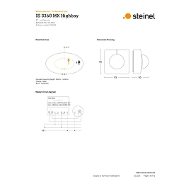 STEINEL IS 3360 MX Highbay PF AP virsapmetuma griestu kustības sensors 360°, līdz Ø36 m, IP54, balts (033583)