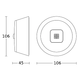 STEINEL IR Micro Office 6m DALI-2 APC AP surface-mounted presence detector, PIR, 360°, 4 × 4 m presence, Bluetooth Mesh, IP20, white — 067137