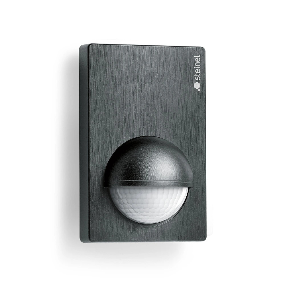 STEINEL IS 180-2 wall motion sensor, PIR, 180°, tangential radius 5/12 m, IP54, black — 603113