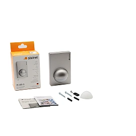 STEINEL IS 180-2 wall motion sensor, PIR, 180°, tangential radius 5/12 m, IP54, silver — 603618