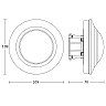 STEINEL MD-8 ECO COM1 DE griestos iebūvējams kustības sensors, PIR, 360°, šķērskustībai līdz Ø8 m, IP20, balts — 087807