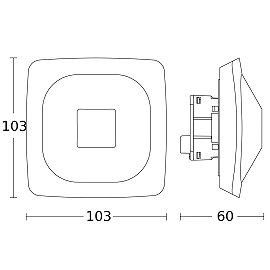 STEINEL HF 360-2 KNX UP presence detector, 360°, Ø12 m, IP20, black — 086749