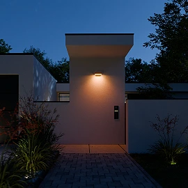 STEINEL L 800 SC Amber Light āra sienas LED gaismeklis ar iHF sensoru, 7,7W, 1800K, antracīts
