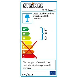 13.7W, LED floodlight with sensor, 1550lm, 3000K, xLED Home 2, STEINEL