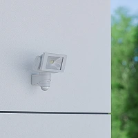 STEINEL LS 150 S LED prožektors, ar sensoru, 14,7 W, 1375 lm, 4000 K, IP44, balts — 052553