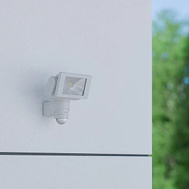 STEINEL LS 150 S LED prožektors, ar sensoru, 14,7 W, 1375 lm, 4000 K, IP44, balts — 052553
